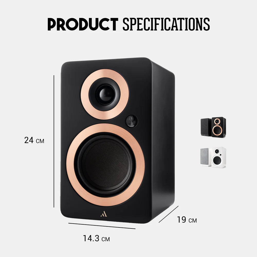 Argon Audio FORTE A4 MK2 Diffusori attivi da scaffale con 4 amplificatori Class D da 80W