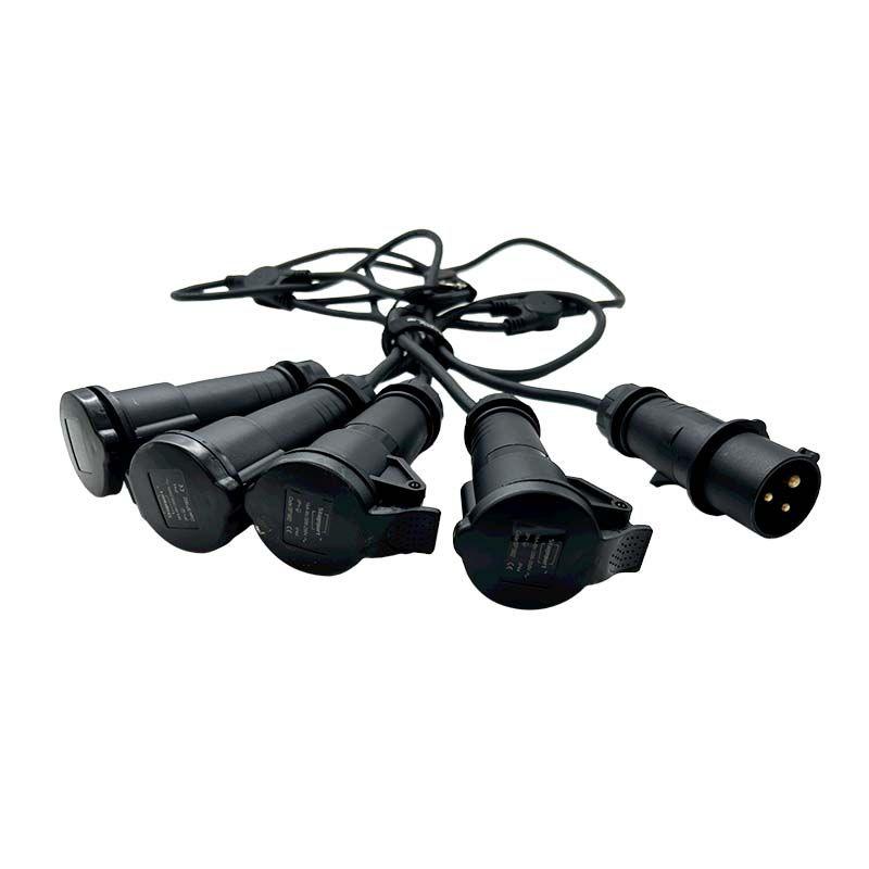 ATOMIC PRO CAVO SPLITTER MOLTIPLICATORE DA SPINA CEE MONOFASE 16A 3P A 4 PRESE - TechSoundSystem.com