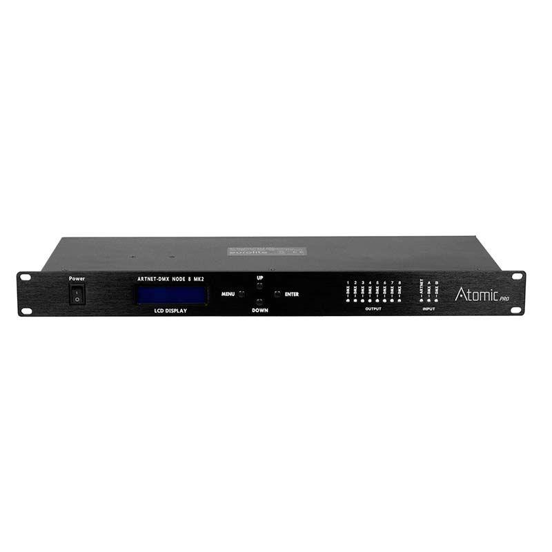 ATOMIC PRO INTERFACCIA ART-NET / DMX NODE 8 CANALI A RACK - TechSoundSystem.com
