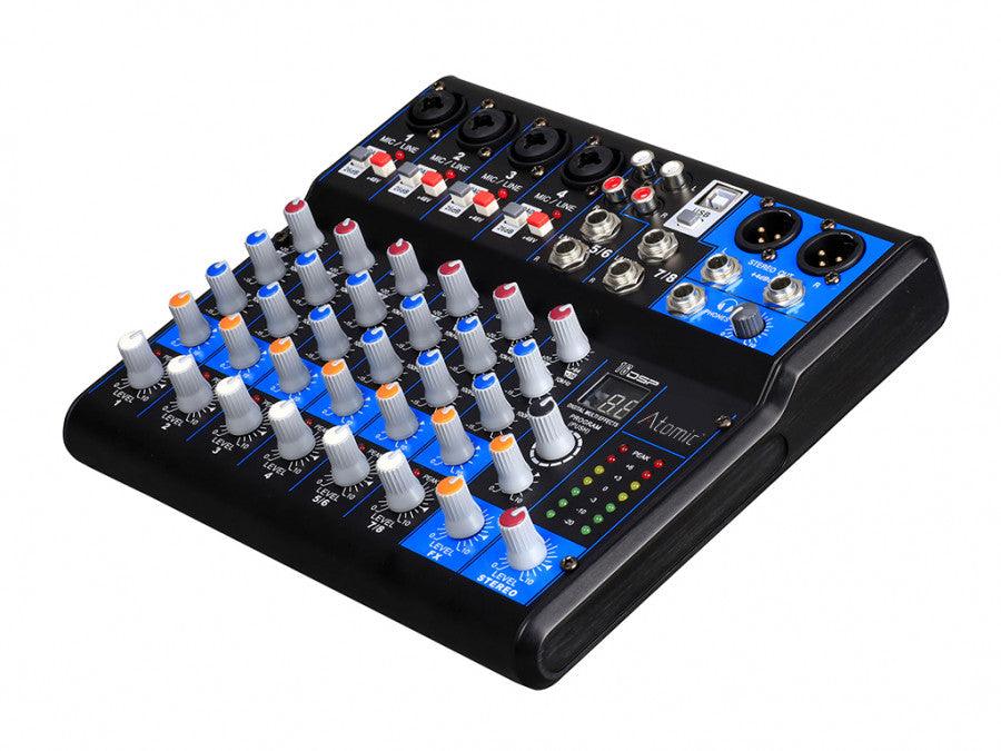 ATOMIC4DJ MIX-S 402 MIXER 4 CANALI MONO 2 STEREO 99 EFFETTI 16BIT USB PHANTOM 48V - TechSoundSystem.com