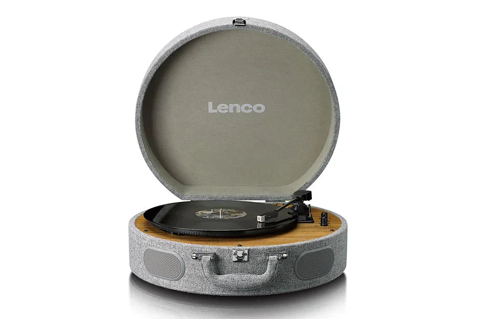 Lenco LS-66GY Giradischi in legno con altoparlanti integrati e ricezione/trasmissione Bluetooth