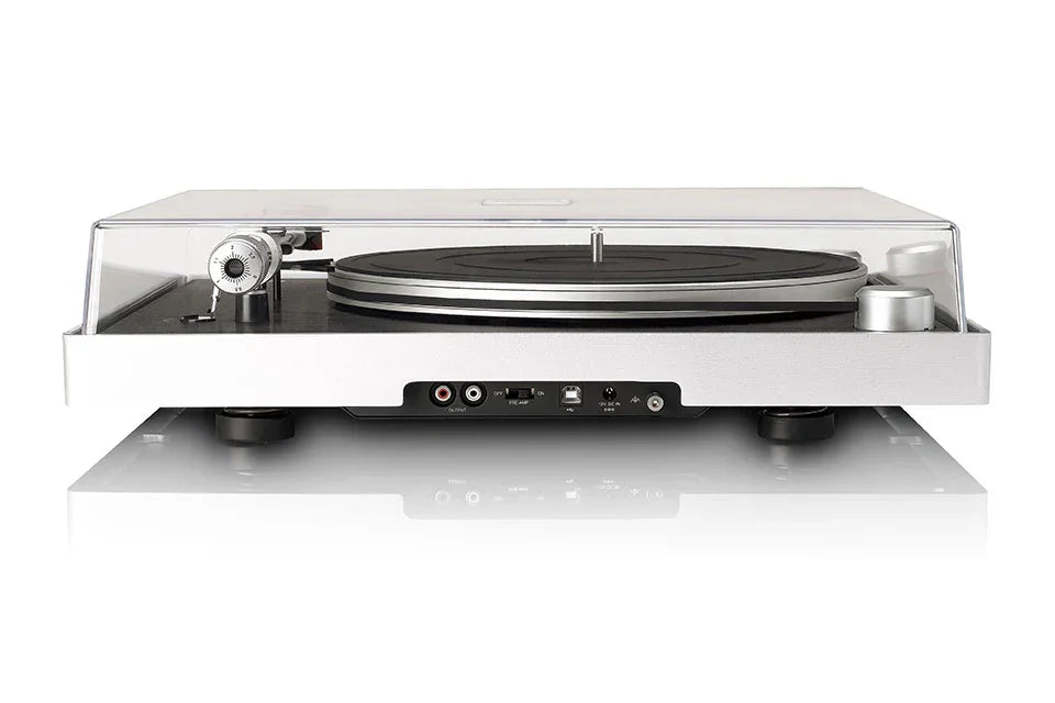 Lenco L-455 Giradischi AudioPhile in metallo Telaio in alluminio, Testina Ortofon 2M Red