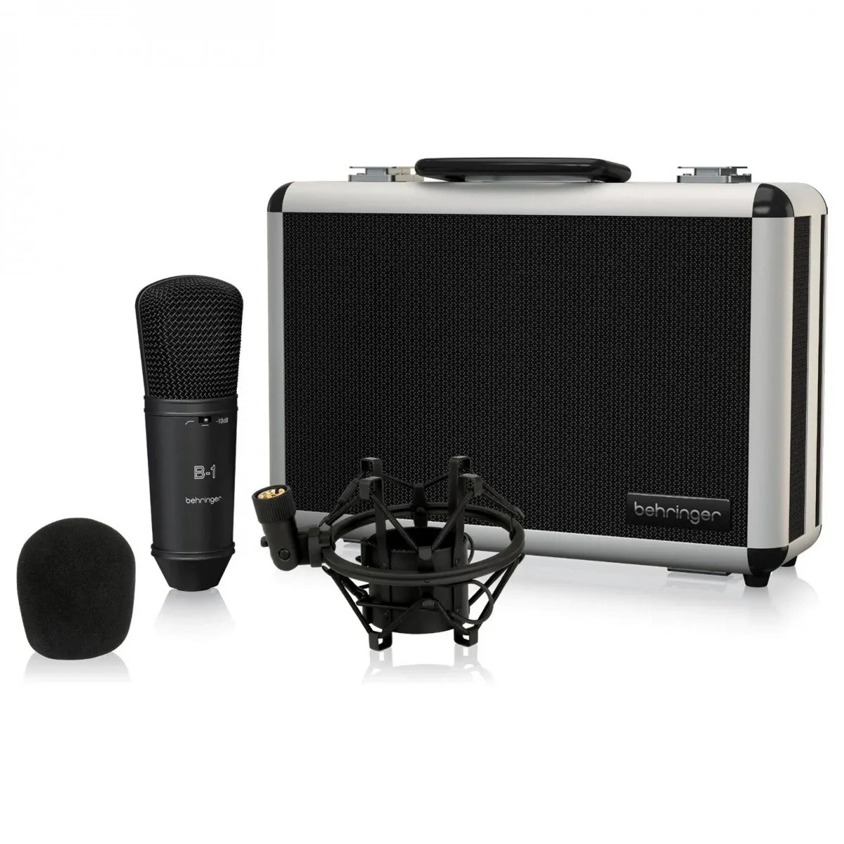 BEHRINGER B1 DARK EDITION MICROFONO LARGO DIAFRAMMA + SOSPENSIONE + VALIGIA + ACCESSORI