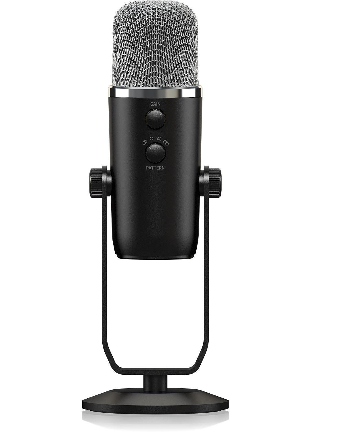 BEHRINGER BIGFOOT MICROFONO DA STUDIO USB CON 4 PATTERN CONTROLLO CUFFIA VOLUME MUTE - TechSoundSystem.com