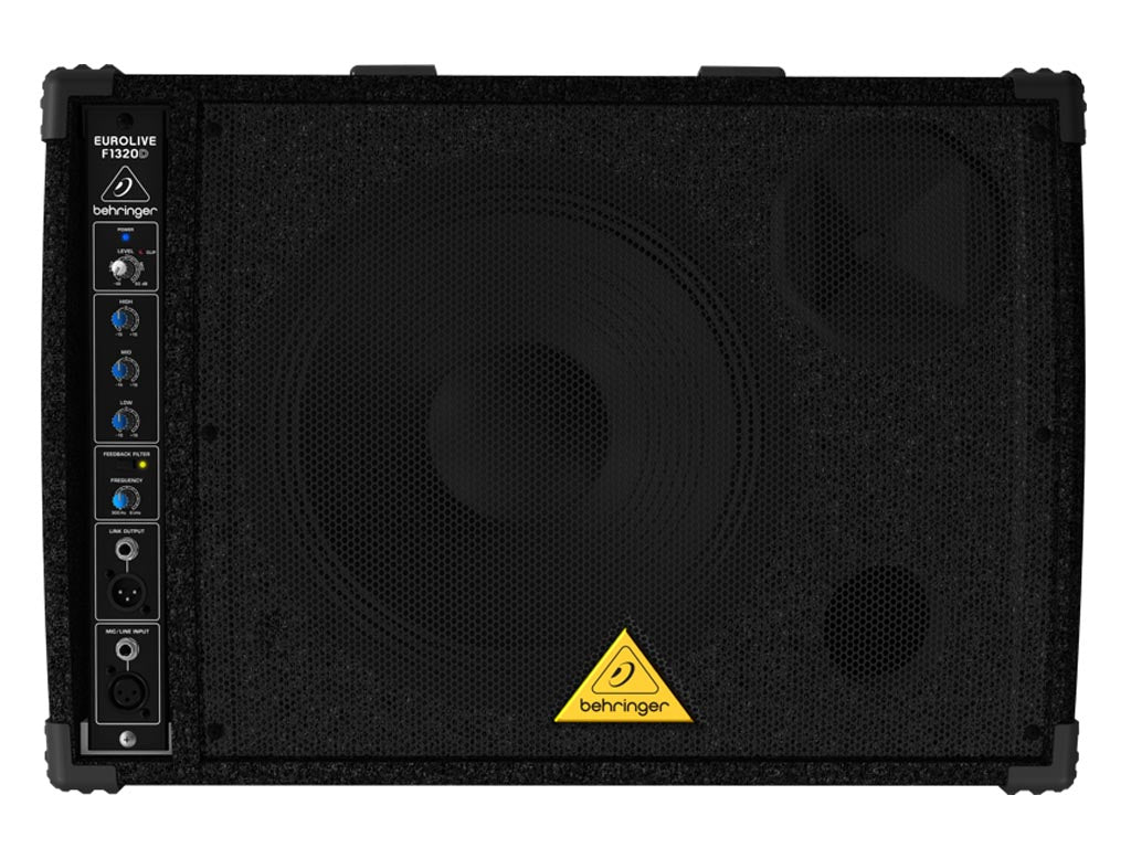 BEHRINGER F1320D EUROLIVE MONITOR DA PALCO AMPLIFICATO 300 WATT WOOFER 12" DRIVER 1" TITANIO EQ 3 BANDE - TechSoundSystem.com