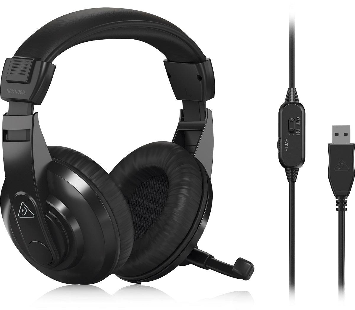 BEHRINGER HPM1100U CUFFIA STEREO UNIVERSALE USB CON MICROFONO - TechSoundSystem.com