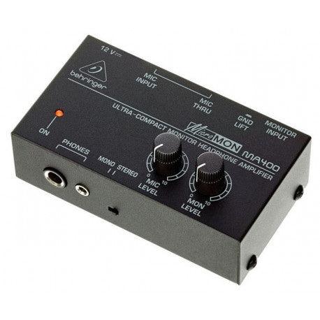 BEHRINGER MA400 MICROMON PREAMPLIFICATORE PER CUFFIE MIC IN THRU XLR - TechSoundSystem.com