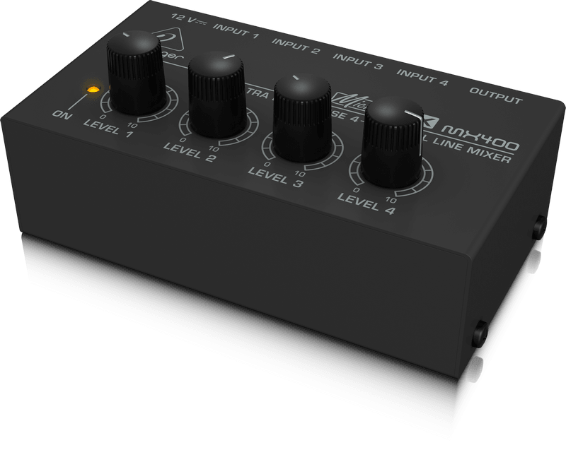 BEHRINGER MX400 MICROMIX MINI MIXER 4 CANALI COMPATTO + ALIMENTATORE - TechSoundSystem.com