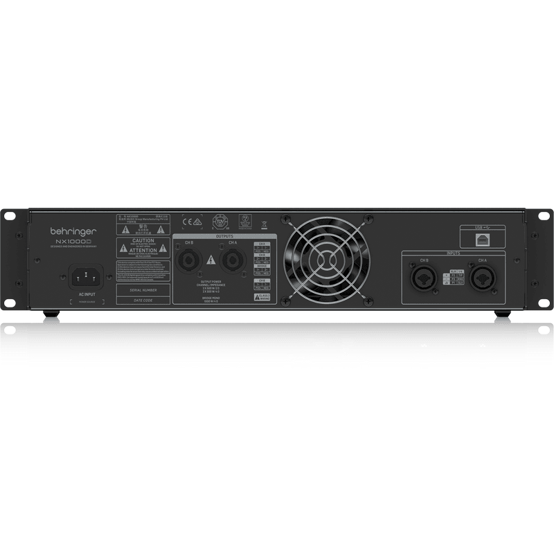 BEHRINGER NX1000D FINALE DI POTENZA 1000 WATT 2 CANALI CON COMPENSAZIONE AUTOMATICA DELL' IMPEDENZA + DSP - TechSoundSystem.com