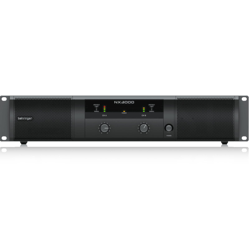 BEHRINGER NX3000 FINALE DI POTENZA 3000 WATT 2 CANALI CON COMPENSAZIONE AUTOMATICA DELL' IMPEDENZA - TechSoundSystem.com