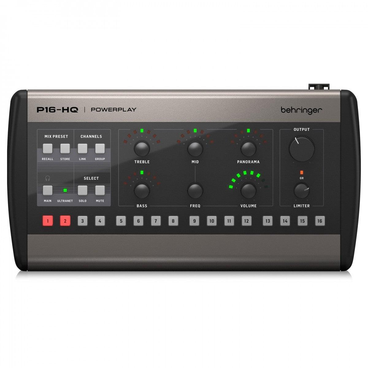 BEHRINGER P16-HQ POWERPLAY MIXER PERSONAL MONITOR 16 CANALI DIGITALE - TechSoundSystem.com