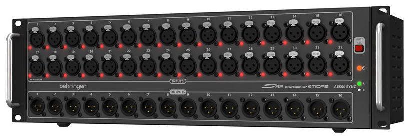 BEHRINGER S32 SNAKE DIGITALE 16 USCITE OUT 32 PREAMPLIFICATORI MIDAS E AES50 - TechSoundSystem.com