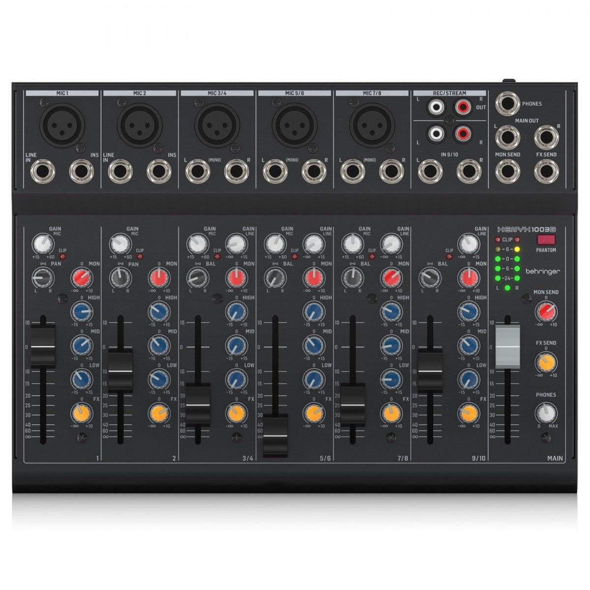 BEHRINGER XENYX 1003B MIXER 10 CANALI PHANTOM POWER +48V ANCHE A BATTERIE - TechSoundSystem.com