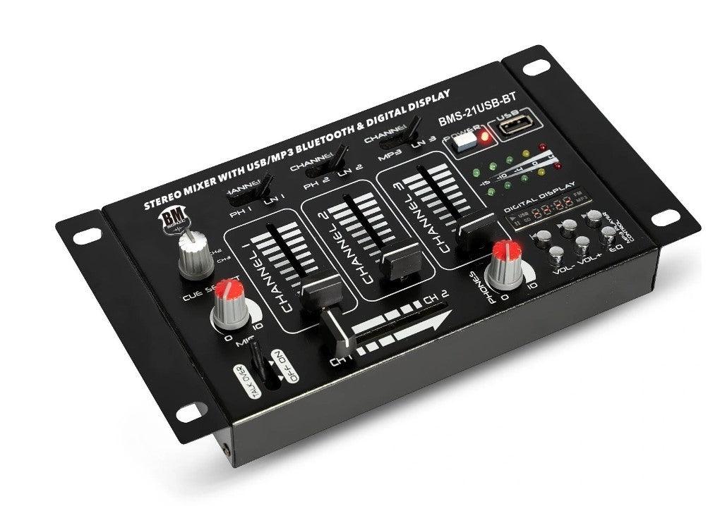 BM SONIC BMS 21USB-BT Mixer stereo con BT - TechSoundSystem.com