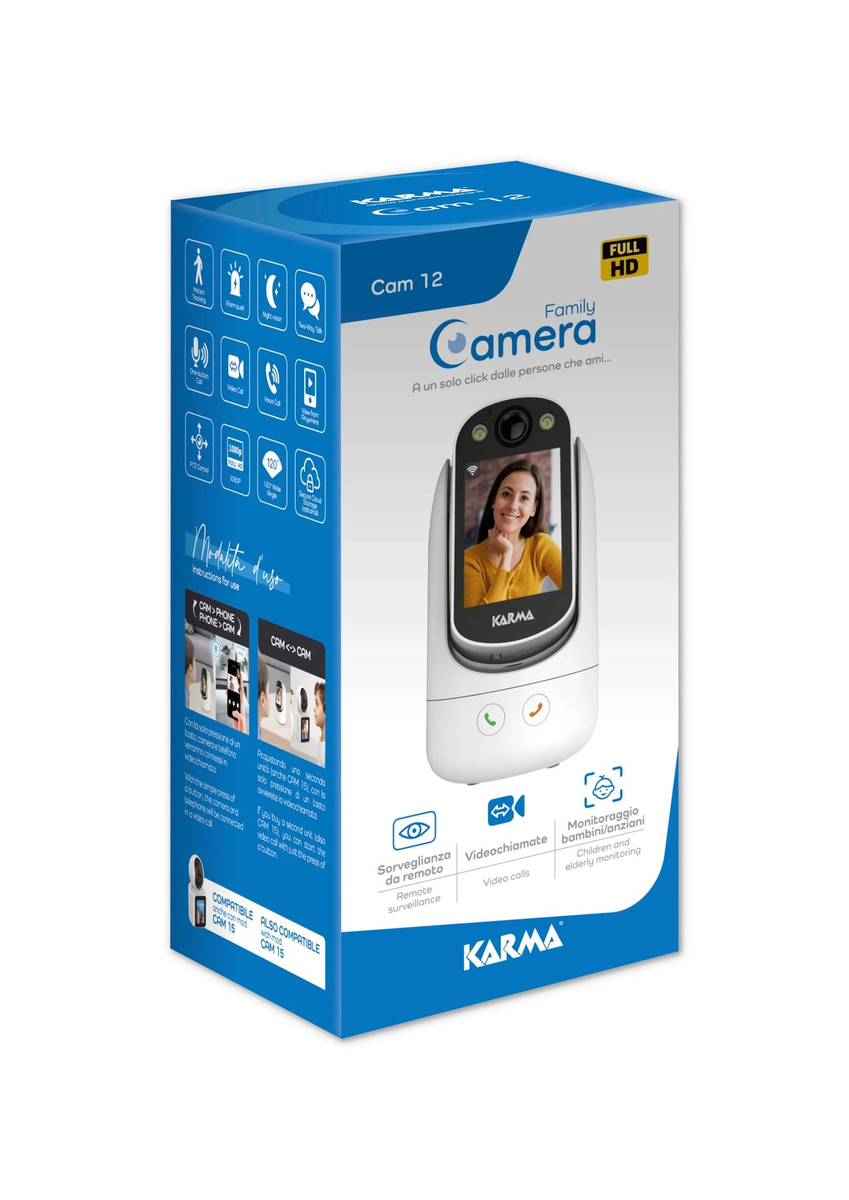KARMA CAM 12 Videochiamata e sorveglianza motorizzata