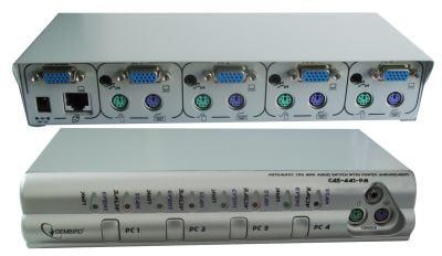 GEMBIRD CAS-441-PM SWITCH AUTOMATIC CPU E AUDIO CON PCS POWER MANAGEMENT, 4 PCS - TechSoundSystem.com