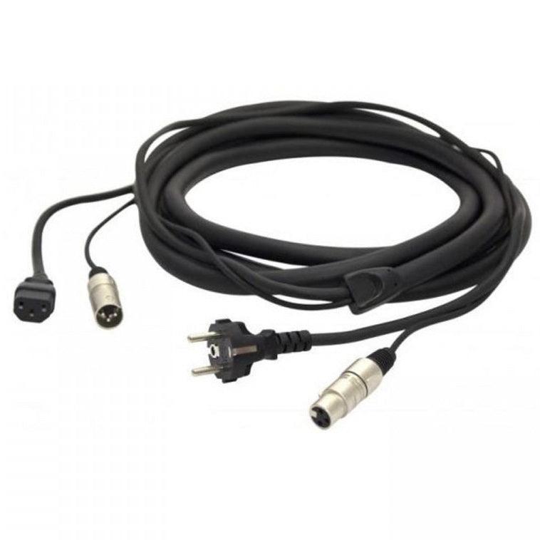 COBRA CMA-S05 CAVO PHONO-RETE 5 MT DA XLR MASCHIO PRESA IEC VDE A XLR FEMMINA SPINA SCHUKO - TechSoundSystem.com