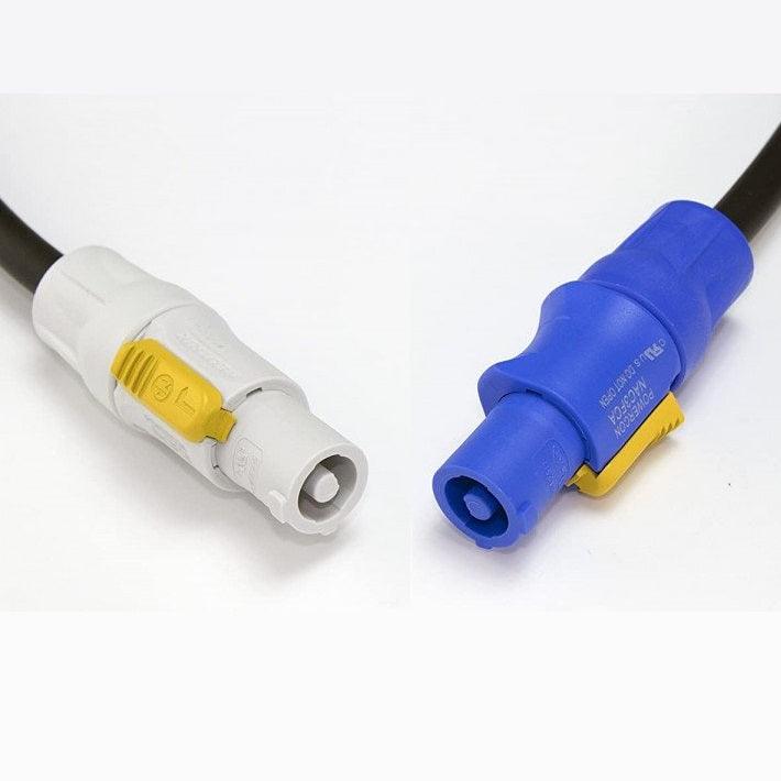 COBRA PPC-05 CAVO ALIMENTAZIONE 5MT DA POWERCON NEUTRIK FCA POWER IN BLU A FCB POWER OUT GRIGIO - TechSoundSystem.com