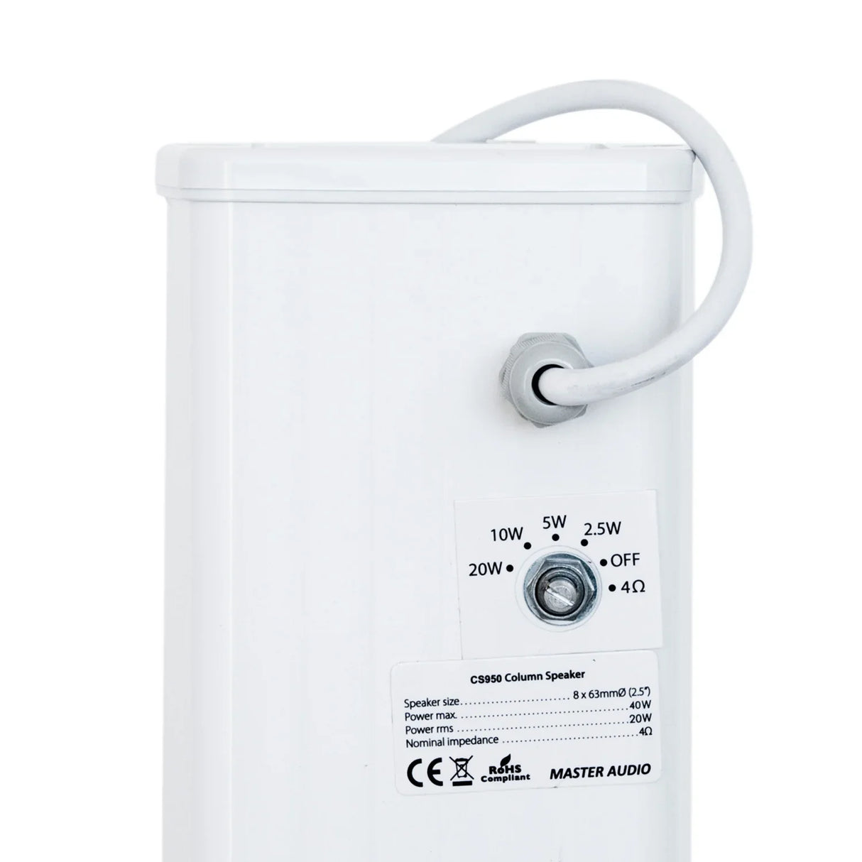 Master Audio CS950 Diffusore a colonna per chiese 4 Ohms / 100 Volts da 40W