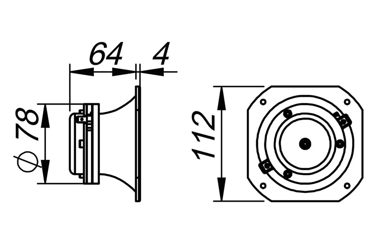 Ciare CT441 Tweeter a compressione 500W rms, 8 ohm bobina da 44mm