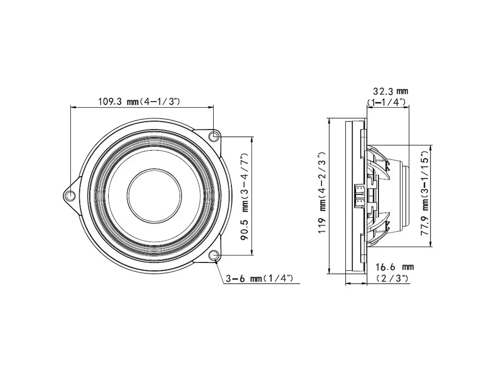 Alpine DP2-45-B Altoparlanti coassiali per BMW Plug & Play 4,5" / 12 cm (coppia)