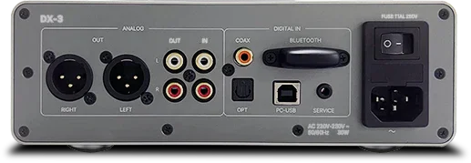 Rotel DX-3 Amplificatore per cuffia / DAC / Preamplificatore ESS Sabre 9028PRO, PCM 32bit/384KHz e DSD 4x