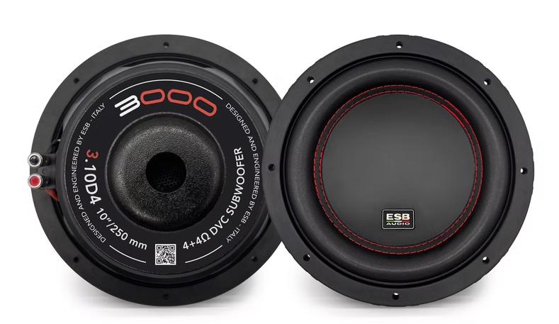 ESB Audio 3.10D4 subwoofer a doppia bobina da 250 mm 4+4 Ohm 600W