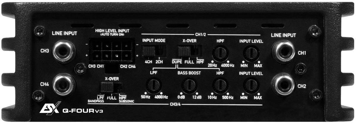 ESX Q-FOURV3 amplificatore digitale compatto a 4 canali Classe D