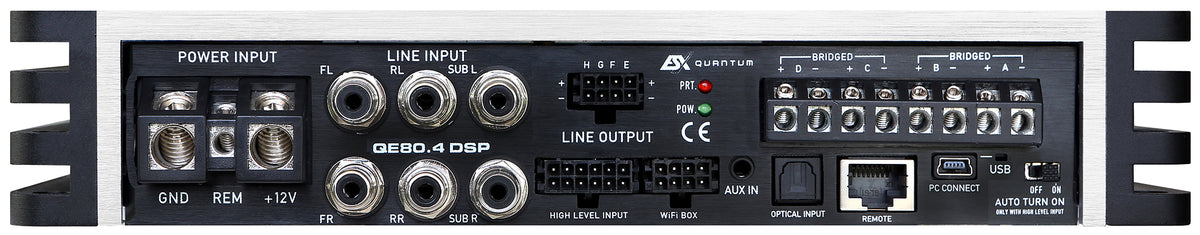ESX QE80.4 DSP amplificatore in Classe D a 4 canali con DSP a 8 canali 4 x 125W