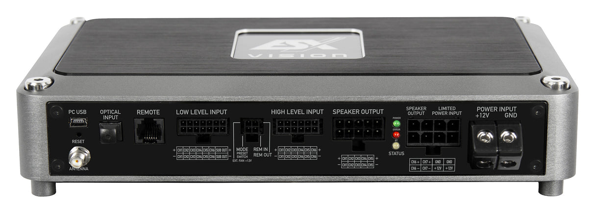 ESX VE900.7SP amplificatore in Classe D a 7 canali con DSP a 8 canali