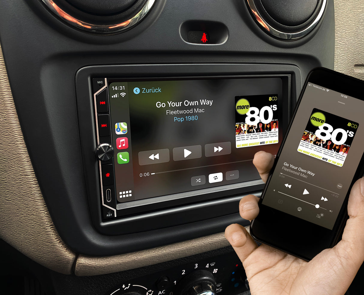 ESX VXM700DAB ricevitore multimediale 2 DIN da 7" con DAB+ Apple CarPlay e Android Auto
