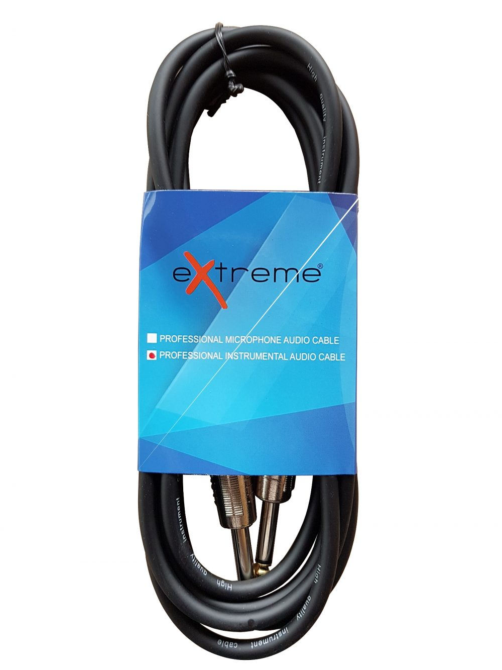 EXTREME CAVO JACK - JACK MONO 1/4" 6.3mm DA 3 MT COLORE NERO - TechSoundSystem.com