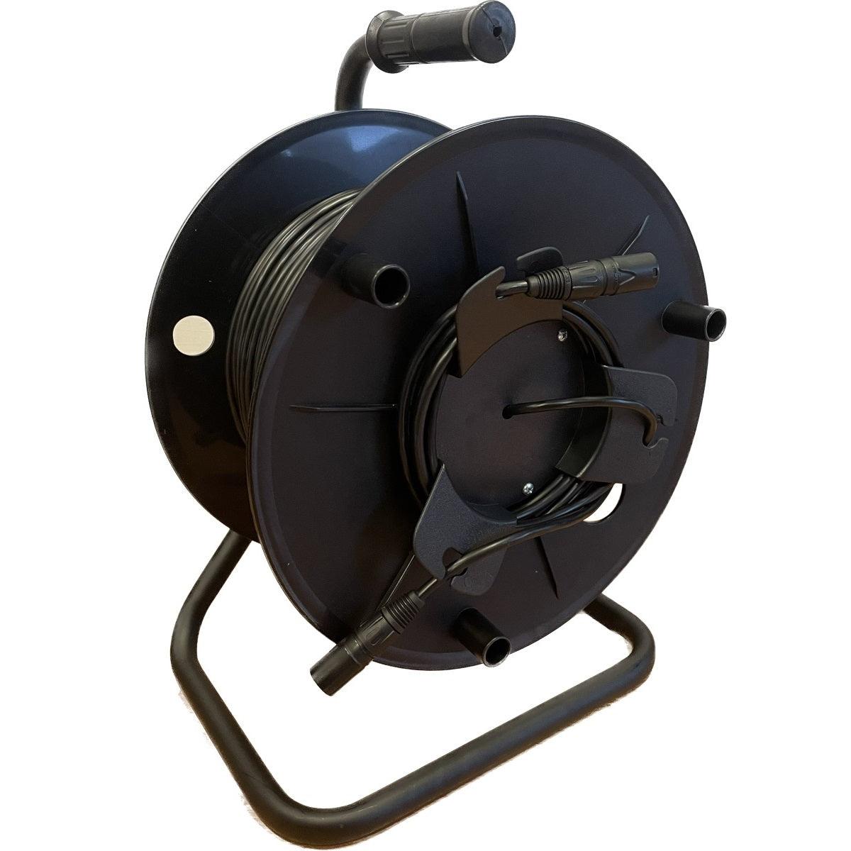 EXTREME CAT5E-100M BOBINA CAVO DI RETE ETHERNET CAT5e 100 METRI CONNETTORI ETHERCON NEUTRIK SU AVVOLGITORE COBRA REEL XL - TechSoundSystem.com