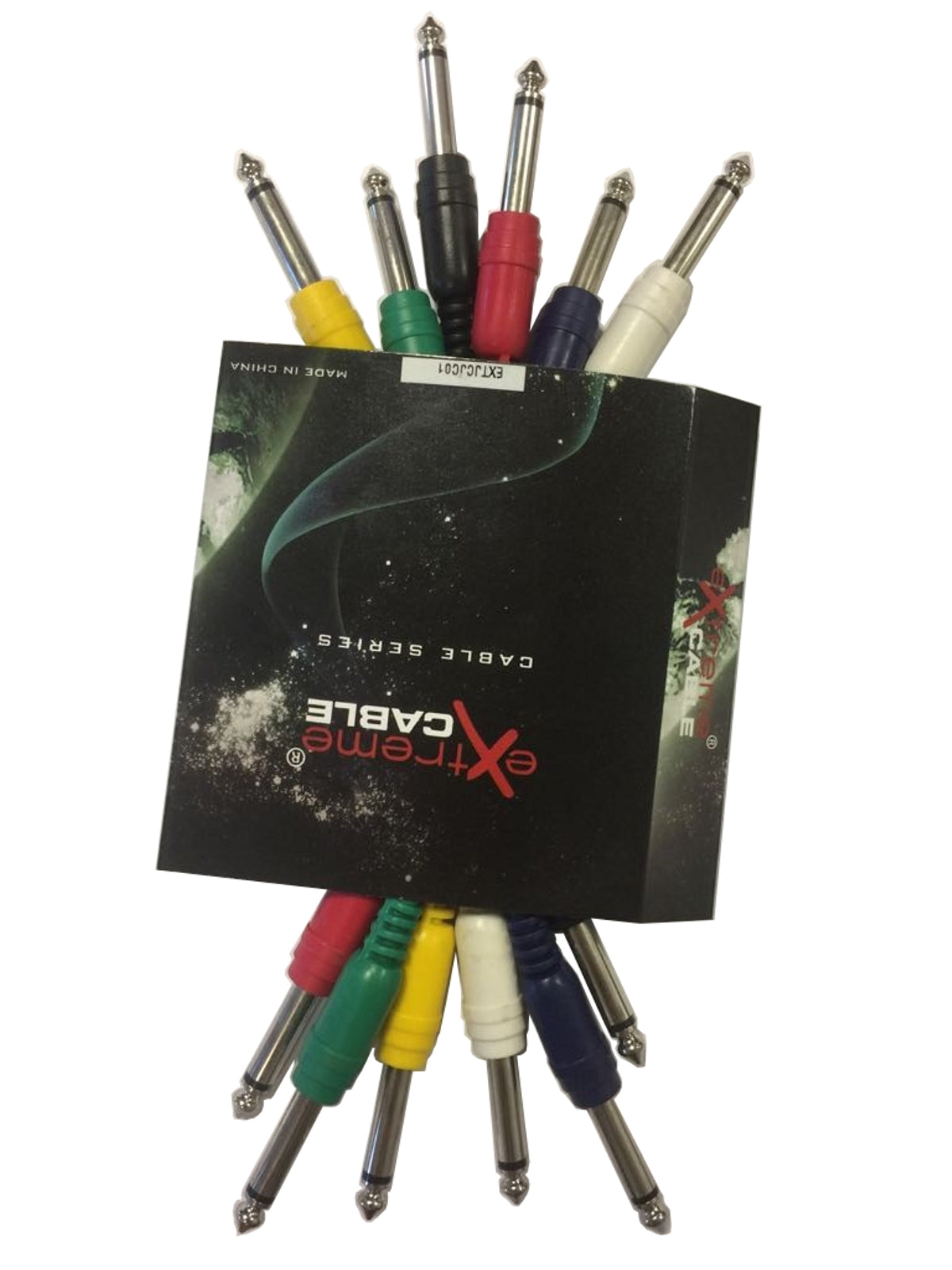 EXTREME JJ01 CAVO JACK MONO-JACK MONO 1/4" 6.3mm 0,1 MT SET 6 - TechSoundSystem.com