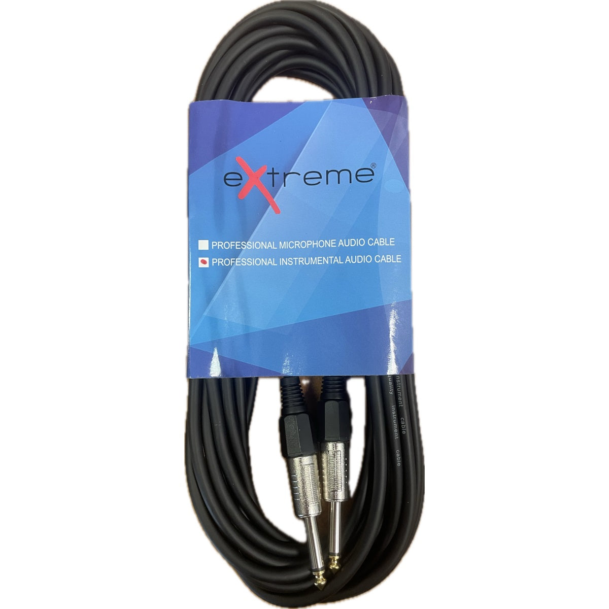 EXTREME JJ10 CAVO JACK MONO - JACK MONO 1/4" 6.3 MM 10 MT CAVO AUDIO DI SEGNALE SCHERMATO - TechSoundSystem.com