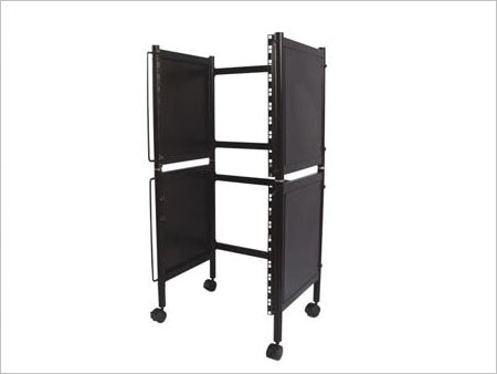 EXTREME KR10AD/KR10B DOPPIO CARRELLO PORTARACK 20 UNITA' BASE CON RUOTE + MODULO RACK AGGIUNTIVO 19" STANDARD SMONTABILE 2 PEZZI IN METALLO - TechSoundSystem.com