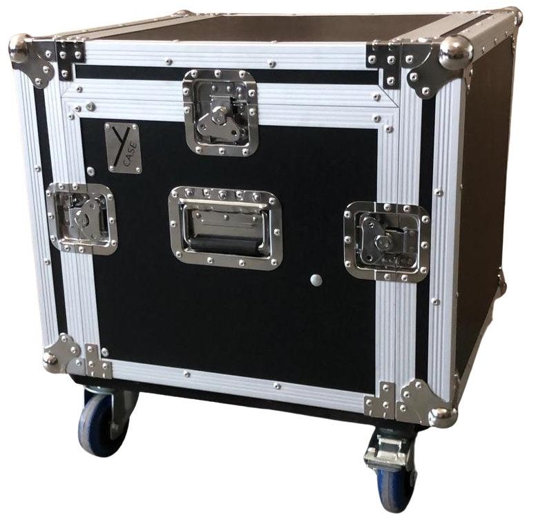 EXTREME YC8UR9M FLIGHT CASE LEGNO 10MM COMBO UNITA RACK 8U MIXER 9U 3 COPERCHI 6 CHIUSURE 2 MANIGLIE 4 RUOTE - TechSoundSystem.com