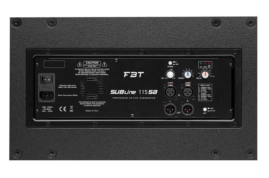 FBT SUBLINE 115SA SUBWOOFER ATTIVO 15" 1400 WATT