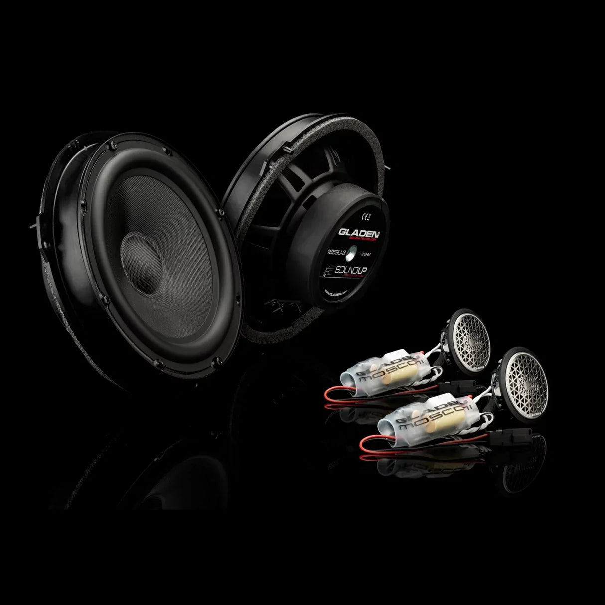 Gladen One Transit Appearance kit audio a 2 vie High-End per Ford Transit e Tourneo 165mm 3 Ohm 150W