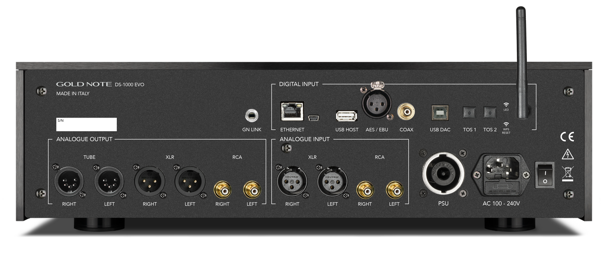 Gold Note DS-1000 EVO LINE streamer di rete, convertitore D/A e preamplificatore di linea high-end
