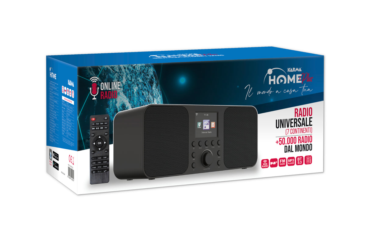 Karma HOME PLUS Radio FM/DAB+ e internet radio, Bluetooth , USB, gestibile via APP