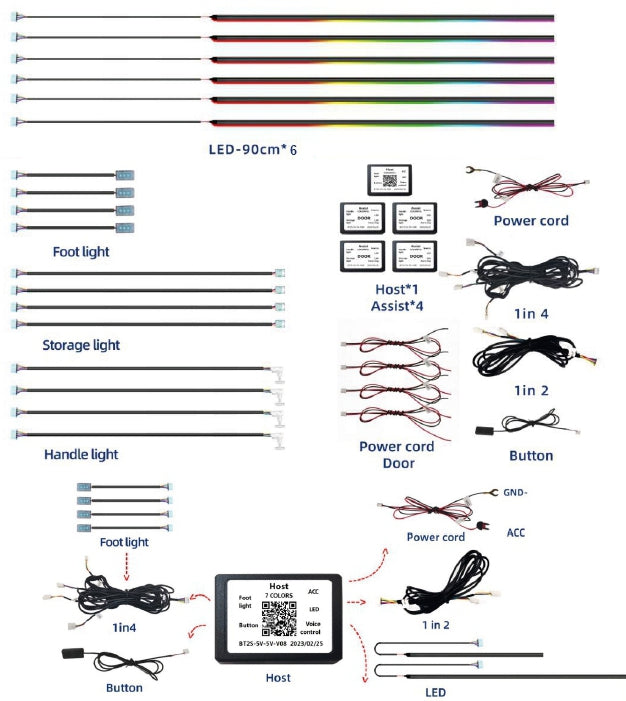 Hardstone HS-UCAL03-A FIBRA OTTICA ACRILICA SEZIONABILE - BLUETOOTH CON APP - RGB/DINAMIC