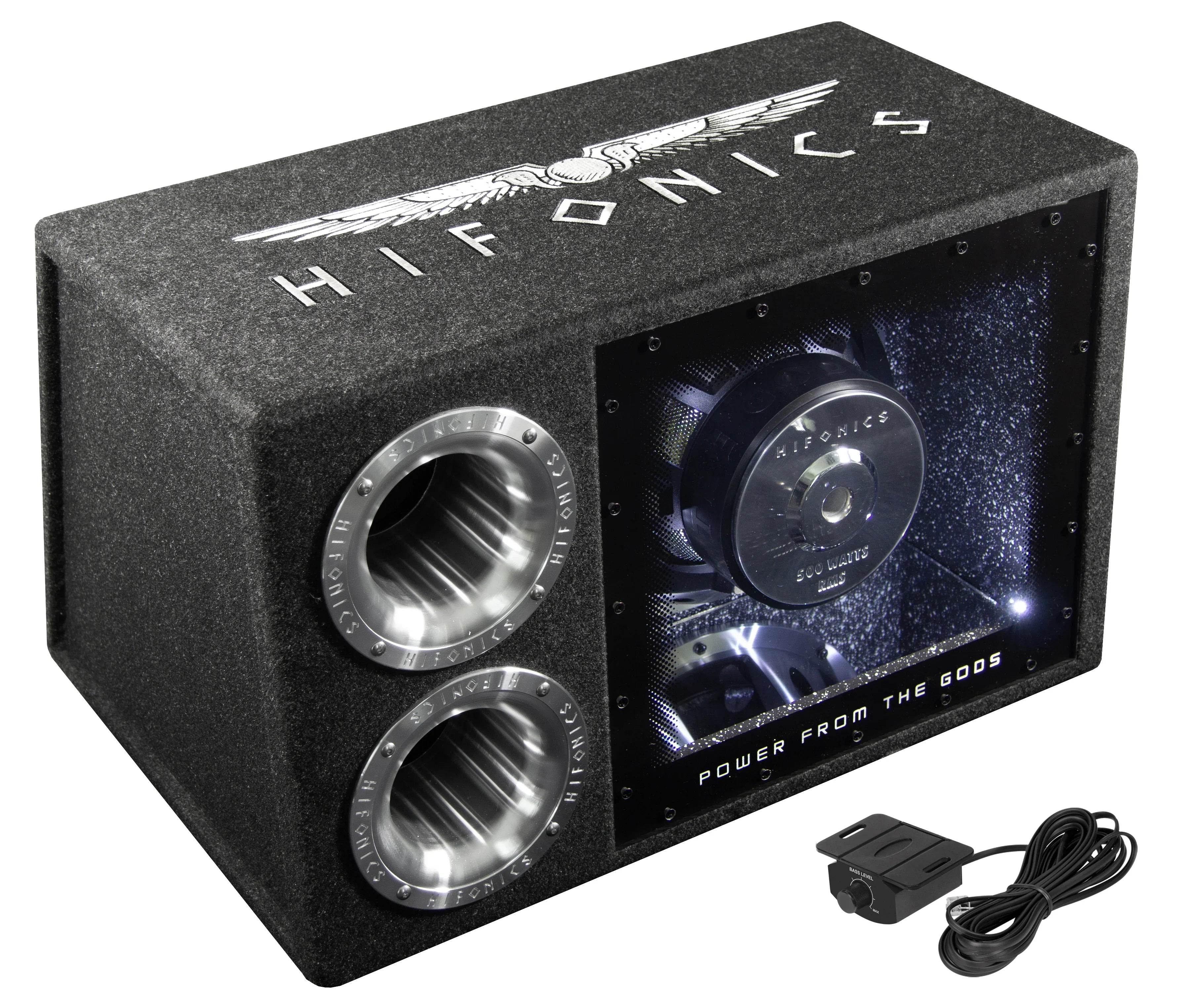 Hifonics VRX1000A Subwoofer Attivo Da 25 Cm (300W Max) Per Auto - Bassi Potenti E Telecomando Incluso