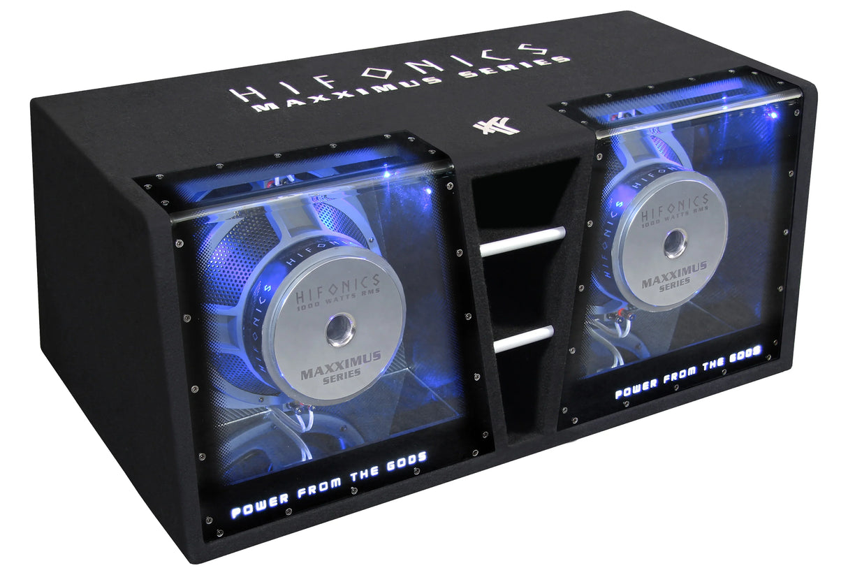 Hifonics MXZ12DUAL Subwoofer in cassa Dual Bandpass System da 2x30cm 4+4 Ohm 4000W