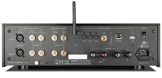 Gold Note IS-1000 MKII LINE Super Amplificatore Integrato Hi-End, Streamer di rete Wi-Fi e LAN 192kHz/24bit