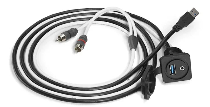 JL Audio XMD-USB/3,5MM-PNL connettore porta USB + jack audio 3,5mm a pannello