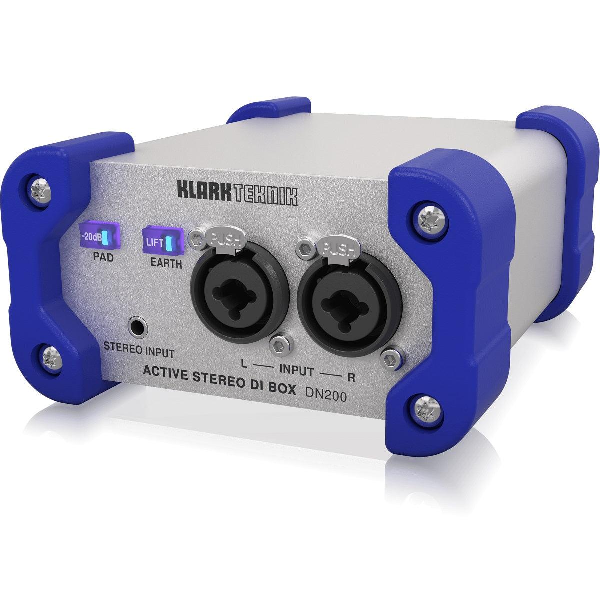 KLARK TEKNIK DN200 V.2 DI BOX ATTIVA STEREO 2 CANALI ALIMENTAZIONE PHANTOM - TechSoundSystem.com