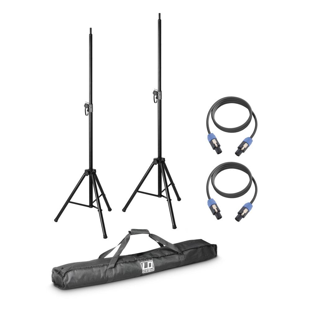 LD SYSTEMS DAVE8 SET 2 KIT DI CAVI E STAND CON BORSA PER SISTEMA PA DAVE 8XS - TechSoundSystem.com