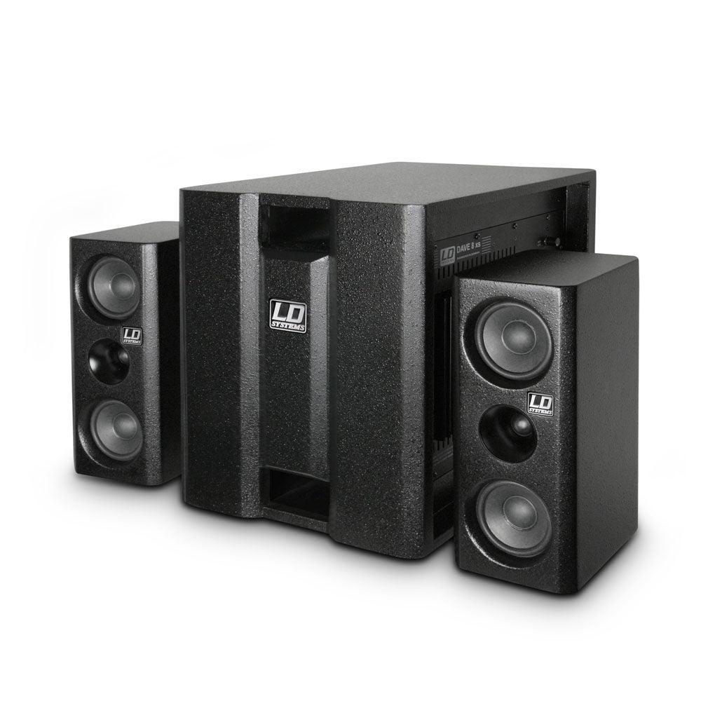 LD SYSTEMS DAVE8XS SISTEMA 2.1 MULTIMEDIALE PROFESSIONALE ATTIVO 350W RMS SUBWOOFER + 2 SATELLITI - TechSoundSystem.com