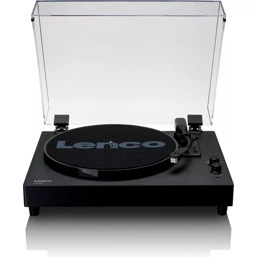 LENCO LS-60BK Giradischi con altoparlanti integrati e Bluetooth®, testina Audio technica